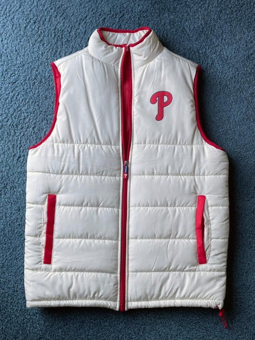 Philadelphia Phillies MLB Puffer Vest Mother’s Day Giveaway Adult Medium New